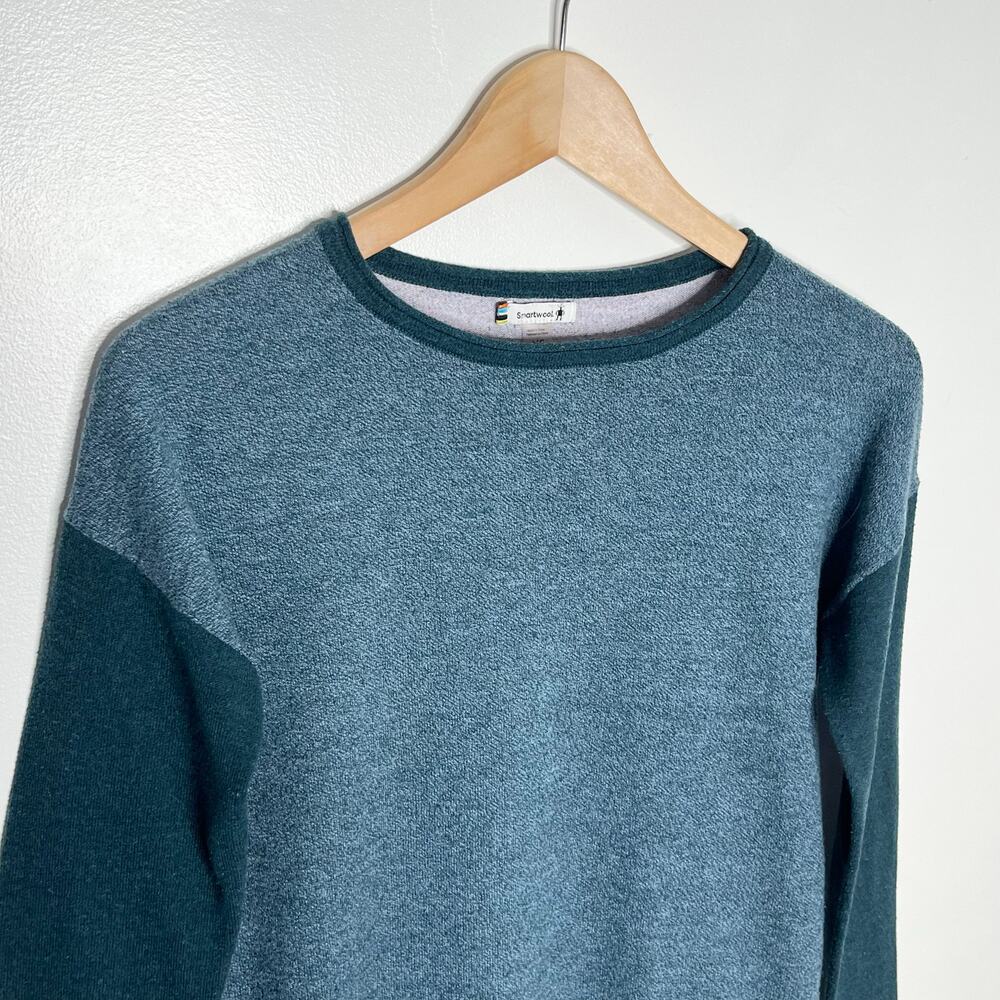 Smartwool Shadow Pine Merino Wool Colorblock Sweater Base Layer XS - Picture 4 of 11